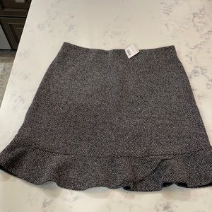 Loft Grey skirt with ruffle bottom